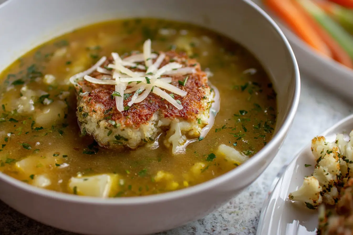 soupe chou Fleur parmesan filet