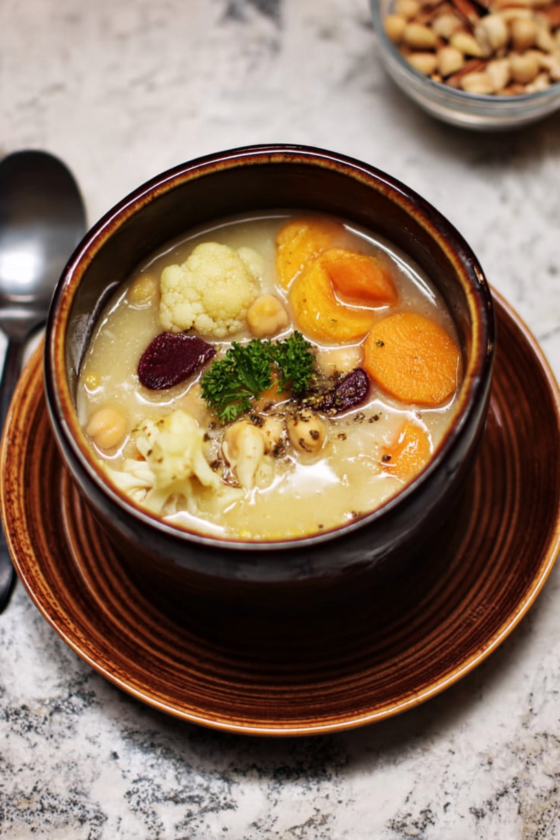 soupe chou fleur pois chiches