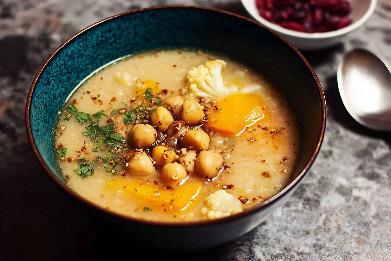 soupe chou fleur pois chiches