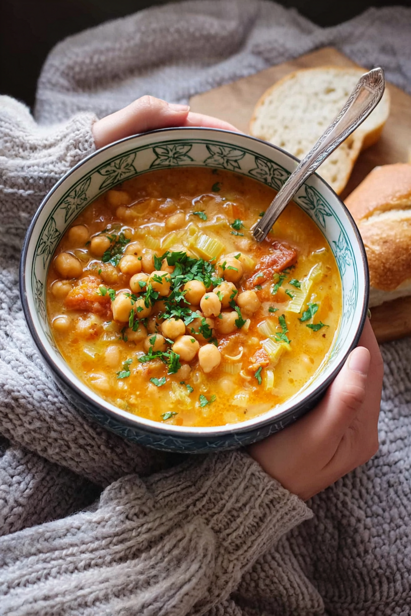 soupe complète pois chiches poireau