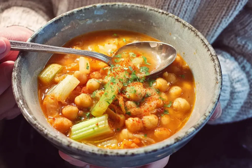 soupe complète pois chiches poireau