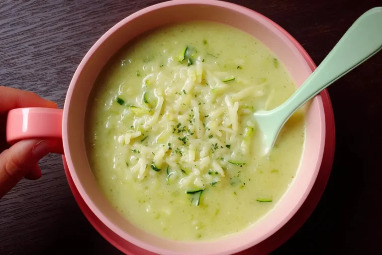 soupe courgette fromage pâtes alphabet
