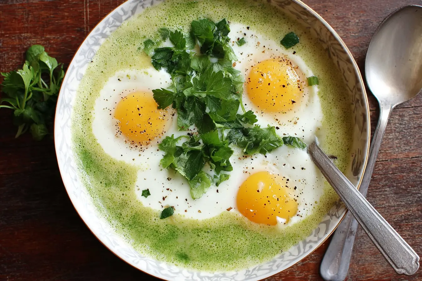 soupe cresson œufs mollets