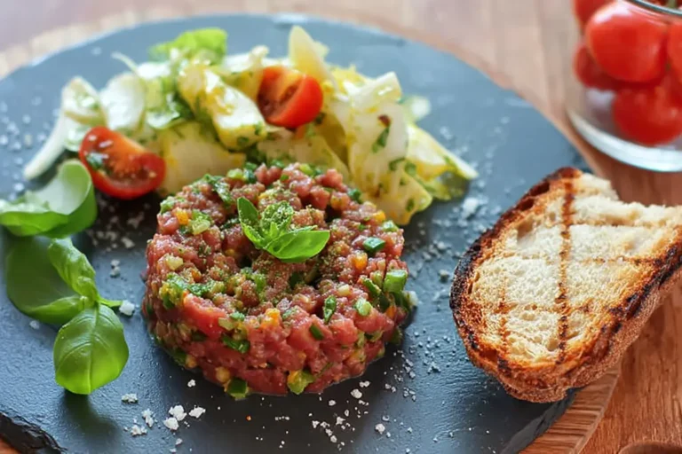 tartare veau italienne salade fenouil