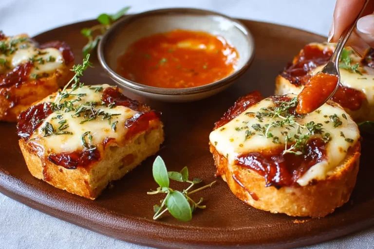 tartines pain mie coulis tomates