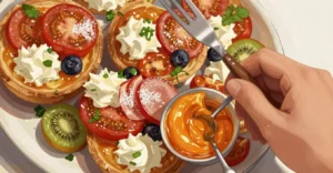 tartines pain mie coulis tomates