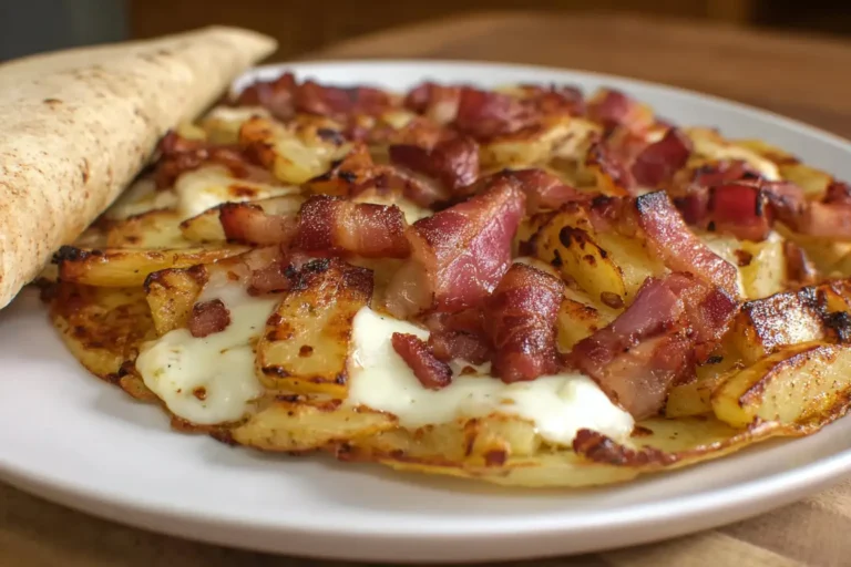 tortilla pommes de terre bacon mozzarella