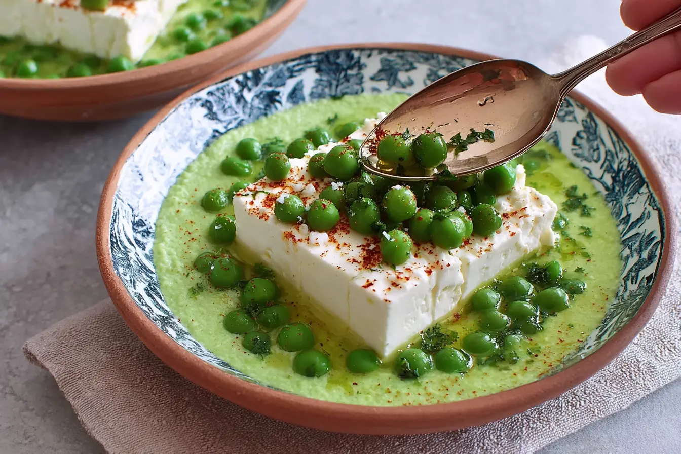 velouté petits pois feta