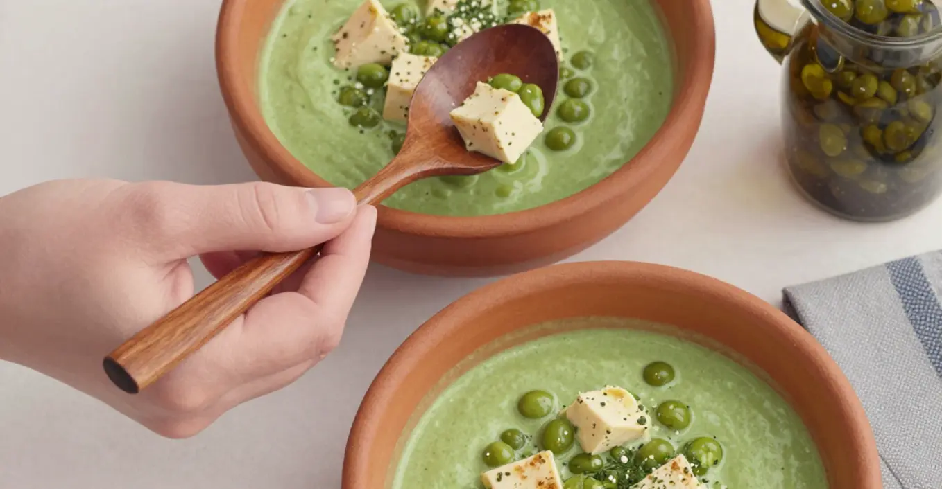 velouté petits pois feta