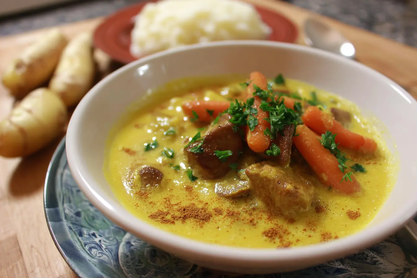 velouté poireau curry pointe de miel