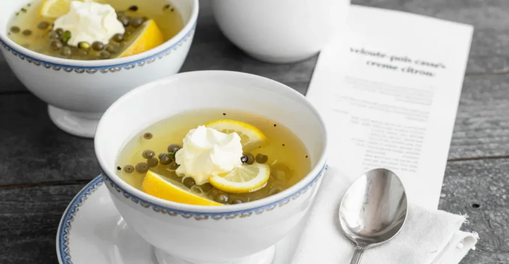 velouté pois cassés crème citron