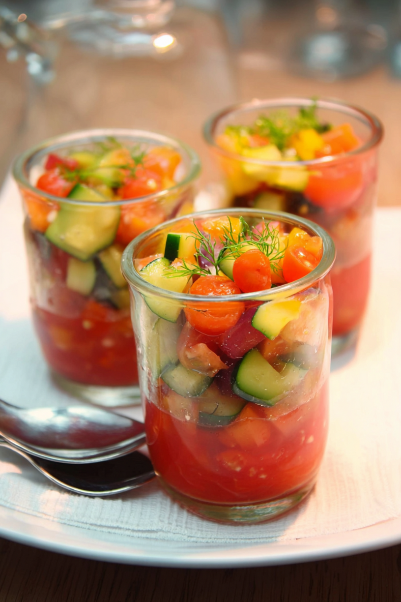 verrine ratatouille gelée tomate