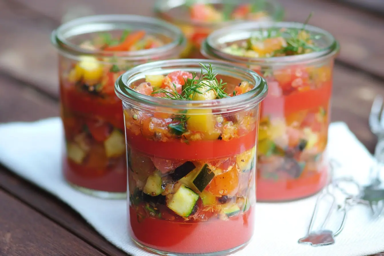 verrine ratatouille gelée tomate