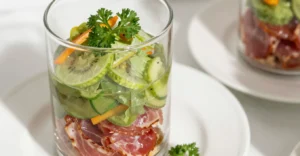 verrines printemps légumes jambon cru